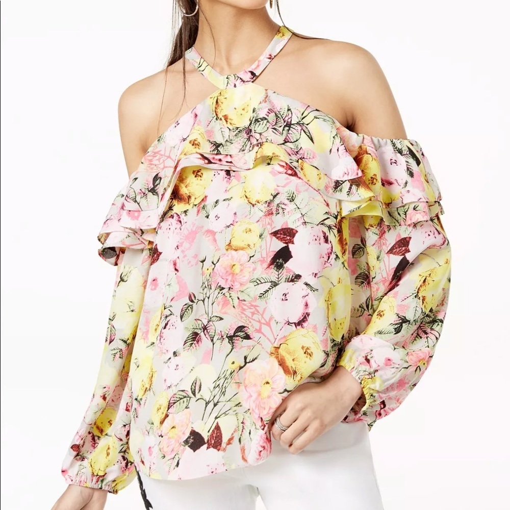 Floral printed Cold Shoulder Top
